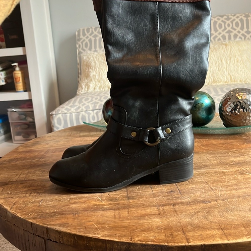 Rampage Black Heeled Boots